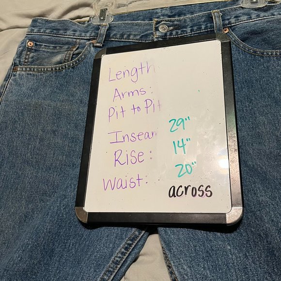Levis 505 Straight Leg Medium Wash Jeans Mens Size 40X30 - Picture 7 of 11
